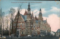 Dutch Pavilion, Brussels Exposition 1910 Postcard