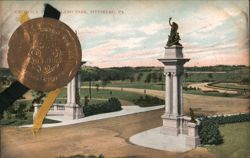 Entrance to Highland Park, Pittsburgh, PA Postcard