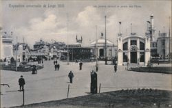 Gardens in front of the Palace of Festivities, 1905 Liege Exposition Postcard