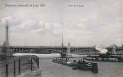 Pont de Fragnée, Liège 1905 Postcard