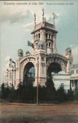 Exposition Universelle de Liège 1905. Entrée Monumentale des Halls Postcard