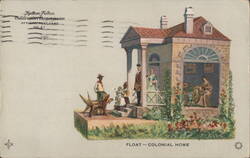 Colonial Home Float - 1909 Hudson-Fulton Celebration Postcard