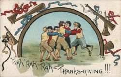 Rah Rah Rah - Thanksgiving Postcard