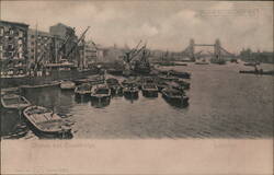 Thames and Tower Bridge, London Postcard