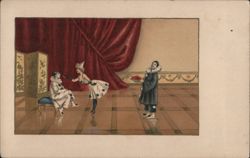 Clowns in a Dressing Room Postcard