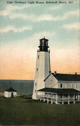 Cape Henlopen Light House, Rehoboth Beach, Del. Postcard