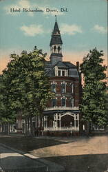 Hotel Richardson, Dover, Del. Postcard