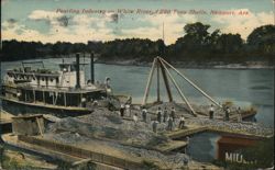 Pearling Industry on White River, 4,000 Tons Shells, Newport, AR Postcard