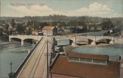 New Y Bridge, Zanesville, Ohio Postcard