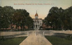 Main Building, Hospital for the Insane, Columbia, SC Postcard