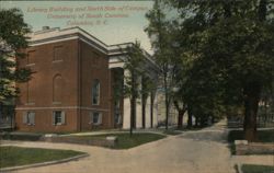 Library Building and North Side of Campus, University of South Carolina Postcard