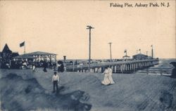 Fishing Pier, Asbury Park, NJ Postcard