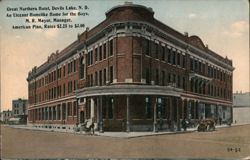 Great Northern Hotel, Devils Lake, North Dakota Postcard