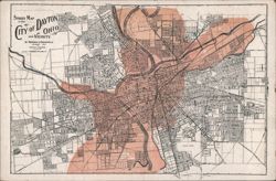 Street Map of the City of Dayton, Ohio and Vicinity Postcard