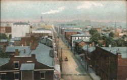 Main Street, Looking East, Zanesville, OH Postcard