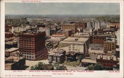 Bird's-Eye View of Minneapolis, West of Fourth Street Postcard