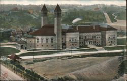 Carnegie Library, Pittsburgh in Schenley Park Postcard