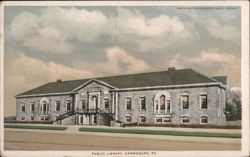 Public Library, Harrisburg, PA Postcard