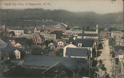 Bird's Eye View of Sistersville, W. Va. Postcard