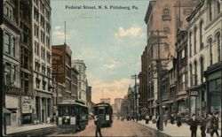 Federal Street, North Side, Pittsburgh, PA Postcard