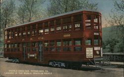 Double Deck Trolley Car, Pittsburgh, PA - Largest in the World Postcard