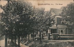 Charleston, ILL. 7th Street Postcard