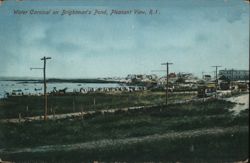 Water Carnival on Brightman's Pond, Pleasant View, RI Postcard