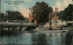 Entrance To Riverside Park Postcard