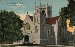 First Presbyterian Church, Wichita, KS Postcard