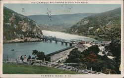 Harper's Ferry Railroad Bridge over the Potomac River Postcard