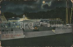 White City at Night, Worcester, MA Postcard