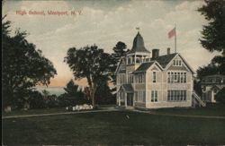 High School, Westport, NY Postcard