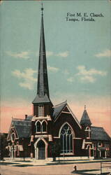 First M. E. Church, Tampa, Florida Postcard