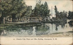 Alamedo Park, Depot and Office Building Postcard