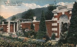 Italian Garden at Brookside, Residence of Wm. Walker Postcard