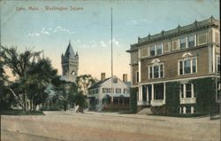 Washington Square, Lynn, MA Postcard