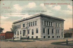 Public Library, Cedar Rapids, IA Postcard