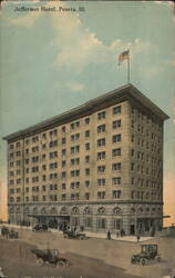 Jefferson Hotel, Peoria, Illinois Postcard