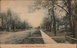 East North Street, Marshall, MO Postcard