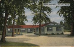 Puritan Motel, Mendota, Illinois Postcard