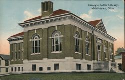 Carnegie Public Library, Middletown, Ohio Postcard