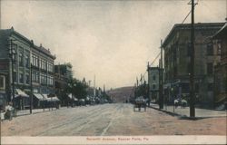 Seventh Avenue, Beaver Falls, PA Postcard