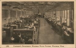 Customer's Department, Waltham Watch Factory Postcard