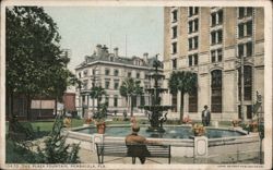 The Plaza Fountain, Pensacola, FL Postcard