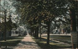 West Broadway, Shelbyville, Indiana Postcard