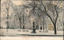 Washington Park, Quincy, IL (Winter) Postcard