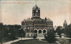 Allegan County Court House, Allegan, Michigan Postcard