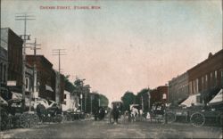 Chicago Street, Sturgis, MI Postcard