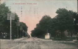 E. Chicago Street, Sturgis, MI Postcard