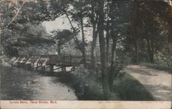 Lovers Drive, Three Rivers, Michigan Postcard